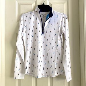 Athletic long sleeve top with UPF 50